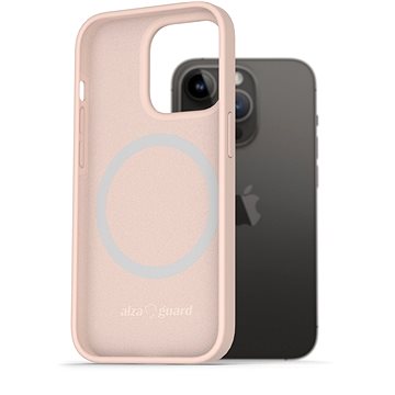 

AlzaGuard Silicone Case Compatible with Magsafe pro iPhone 14 Pro růžový