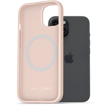 

AlzaGuard Silicone Case Compatible with Magsafe pro iPhone 15 růžový