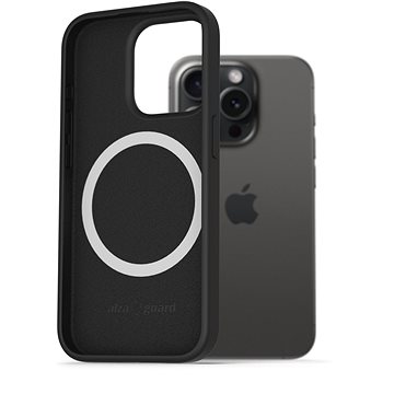 

AlzaGuard Silicone Case Compatible with Magsafe pro iPhone 15 Pro černý