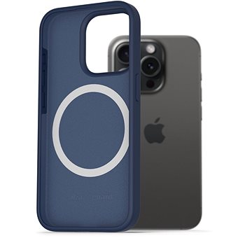 

AlzaGuard Silicone Case Compatible with Magsafe pro iPhone 15 Pro modrý