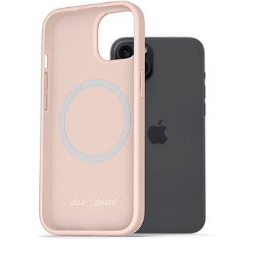 

AlzaGuard Silicone Case Compatible with Magsafe pro iPhone 15 Plus růžový