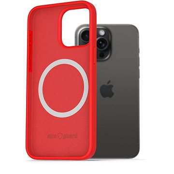 

AlzaGuard Silicone Case Compatible with Magsafe pro iPhone 15 Pro Max červený