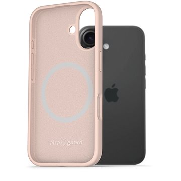 

AlzaGuard Silicone Case Compatible with Magsafe pro iPhone 16 růžový