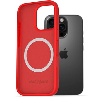 

AlzaGuard Silicone Case Compatible with Magsafe pro iPhone 16 Pro červený