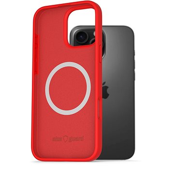 

AlzaGuard Silicone Case Compatible with Magsafe pro iPhone 16 Pro Max červený