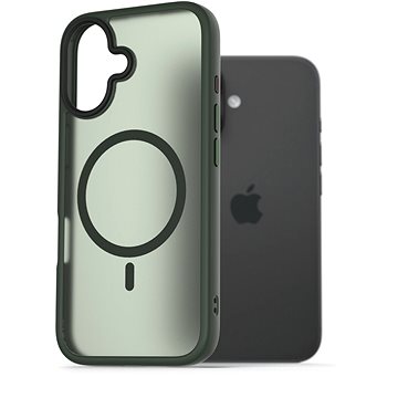 

AlzaGuard Matte Case Compatible with Magsafe pro iPhone 16 zelený