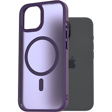 

AlzaGuard Matte Case Compatible with Magsafe pro iPhone 15 tmavě fialový