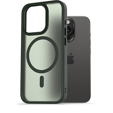 

AlzaGuard Matte Case Compatible with Magsafe pro iPhone 15 Pro tmavě zelený