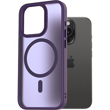 

AlzaGuard Matte Case Compatible with Magsafe pro iPhone 15 Pro tmavě fialový