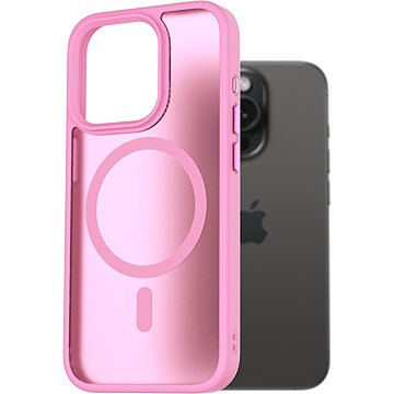 

AlzaGuard Matte Case Compatible with Magsafe pro iPhone 15 Pro levandulově růžový