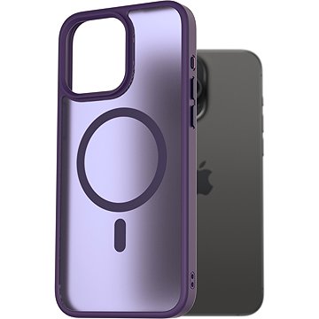 

AlzaGuard Matte Case Compatible with Magsafe pro iPhone 15 Pro Max tmavě fialový