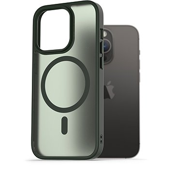 

AlzaGuard Matte Case Compatible with Magsafe pro iPhone 14 Pro tmavě zelený