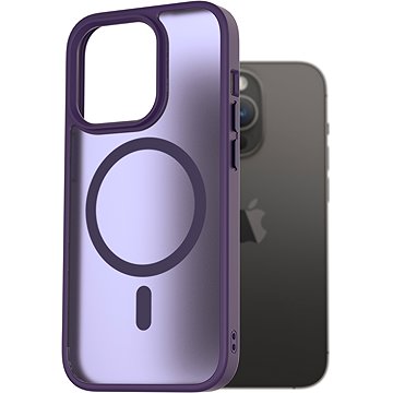 

AlzaGuard Matte Case Compatible with Magsafe pro iPhone 14 Pro tmavě fialový