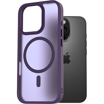 

AlzaGuard Matte Case Compatible with Magsafe pro iPhone 16 Pro tmavě fialový