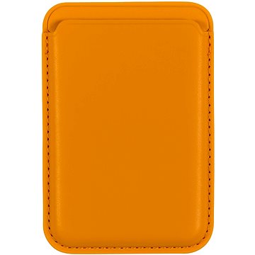 AlzaGuard Magnetic Leather Card Wallet žlutá - Peněženka