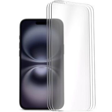 

AlzaGuard 2.5D Case Friendly Glass Protector 3 Pack pro iPhone 16 Plus