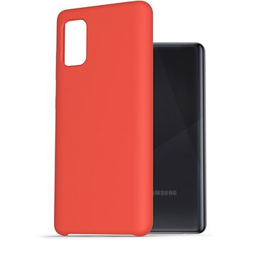 AlzaGuard Premium Liquid Silicone Case pro Samsung Galaxy A41 červené - Kryt na mobil