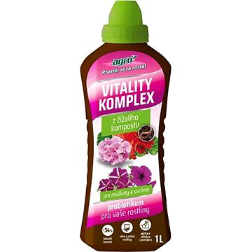 

AGRO Hnojivo Vitality Komplex muškát a surfinie probiotikum pro vaše rostliny, 1 l