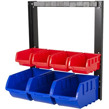 

AHProfi Kovový organizér s magnetickou lištou, 7 boxů