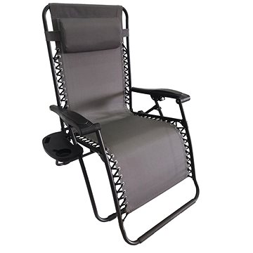 

DIMENZA Křeslo zahradní DELUXE, šedé