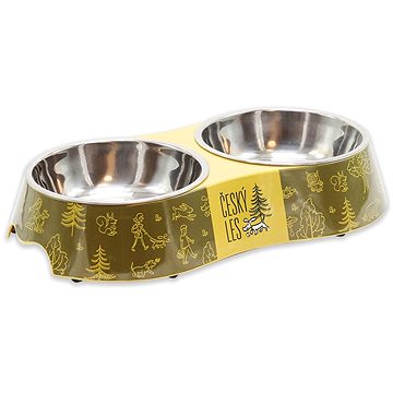 

Akinu Český Les melaminová miska s nerez vložkou M 2 × 400 ml zelená
