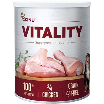 

Akinu Vitality 3/4 kuřete pro psy 800 g