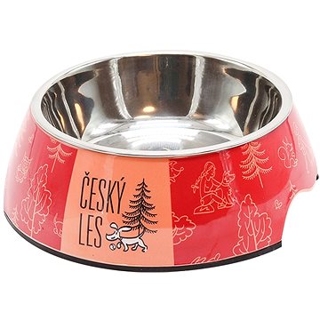 

Akinu Český les melaminová miska s nerez vložkou M 800 ml červená