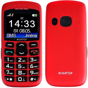 Aligator A670 Senior Red - Mobilní telefon