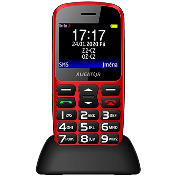 Aligator A690 Senior červený - Mobilní telefon