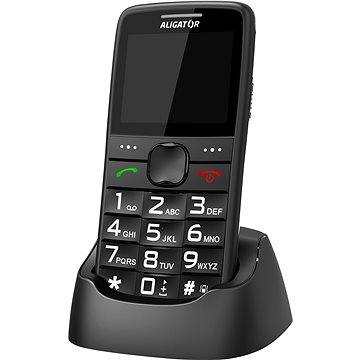 Aligator A675 Senior černá - Mobilní telefon