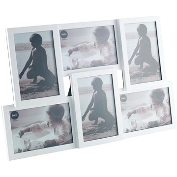 

Balvi Fotorámeček stolní/nástěnný Isernia 23012, plast, 10×15cm (6×), bílý