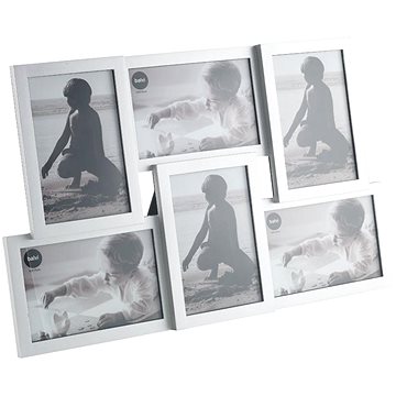 

Balvi Fotorámeček stolní/nástěnný Isernia 23013, plast, 10×15cm (6×), stříbrný
