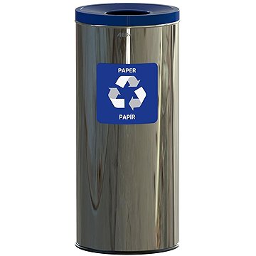 

Alda Koš na tříděný odpad Eko 45 l, modré víko - papír, lesklá nerez ocel