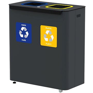 

Alda Sestava na tříděný odpad Eko Star Station 2 × 60 l, lakovaná ocel, šedá