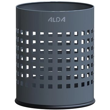 

ALDA Odpadkový koš Officer 7 l, děrovaný, lakovaná ocel, šedý