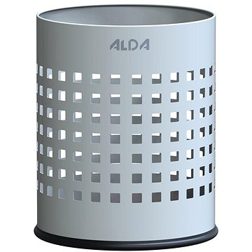 

ALDA Odpadkový koš Officer 7 l, děrovaný, lakovaná ocel, bílý