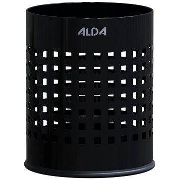 

ALDA Odpadkový koš Officer 7 l, děrovaný, lakovaná ocel, černý