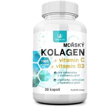 

Allnature Mořský kolagen + vitamín C + vitamín B3 30 tbl.