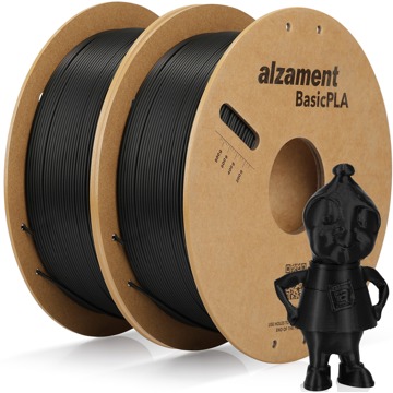 

Alzament Basic PLA Dualpack 2x1kg Black