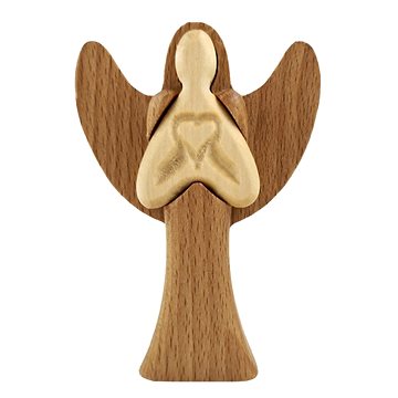 

AMADEA Dřevěný anděl, masivní dřevo, výška 10 cm