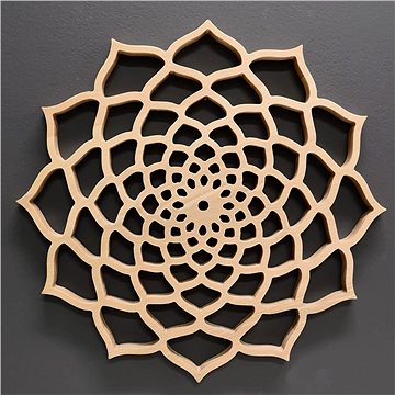 

AMADEA Dřevěná mandala na zavěšení, masivní dřevo, průměr 50 cm