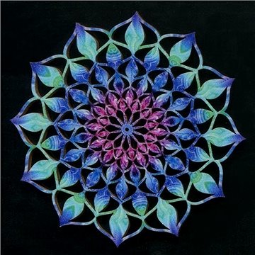 

AMADEA Dřevěná dekorace mandala barevná 9 cm