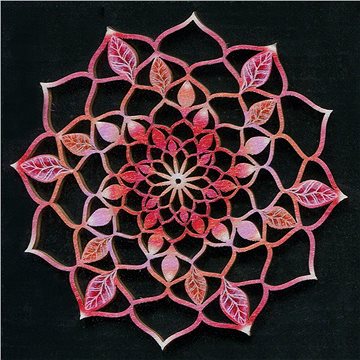 

AMADEA Dřevěná dekorace mandala růžová 9 cm