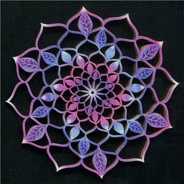 

AMADEA Dřevěná dekorace mandala barevná 9cm