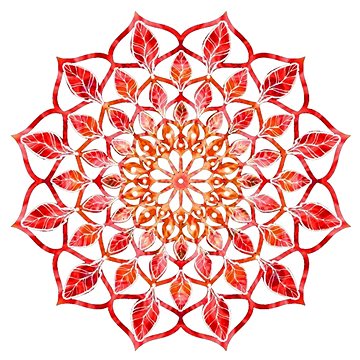 

AMADEA Dřevěná dekorace mandala červená 20 cm