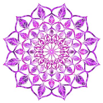 

AMADEA Dřevěná dekorace mandala fialová 20 cm