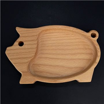 

AMADEA Dřevěná miska ve tvaru prasete, masivní dřevo, rozměr 20x12,50x2 cm
