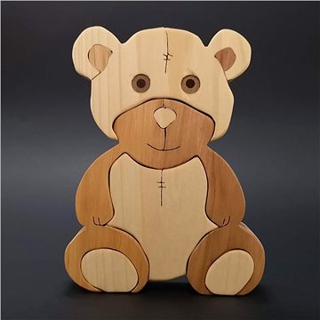 

AMADEA Dřevěné puzzle medvěd 15 cm
