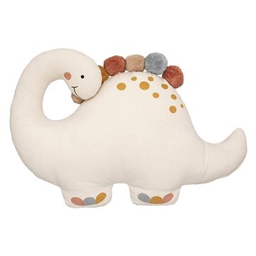 

ATMOSPHERA Dětský polštář dinosaurus s bambulemi 40 × 30 cm