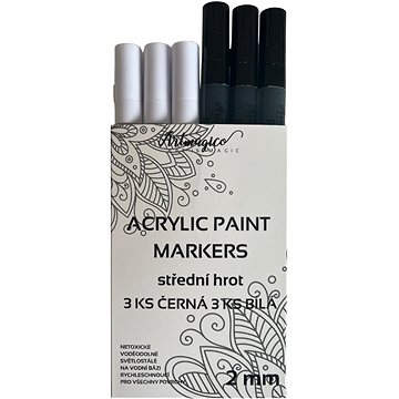 

Artmagico akrylový popisovač sada černá a bílá 2-3 mm